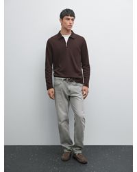 MASSIMO DUTTI - Polo Cremallera Manga Larga - Lyst