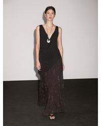 MASSIMO DUTTI - Gonna Lunga Plissettata Con Dettaglio Ricamato - Lyst