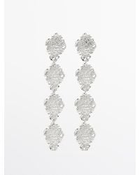 MASSIMO DUTTI - Boucles D'Oreilles Pendantes Dentelle - Lyst