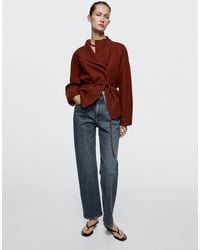 MASSIMO DUTTI - Straight-Leg High-Waist Jeans - Lyst