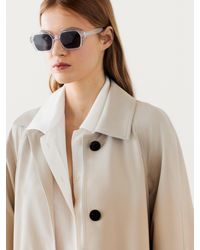 MASSIMO DUTTI - Long Flowing Trench Coat With Belt Detail - Lyst