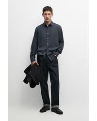 MASSIMO DUTTI - 100% Cotton Regular Fit Melange Twill Shirt - Lyst
