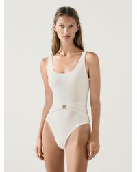 MASSIMO DUTTI - Swimsuit With Rhinestone Detail - Lyst