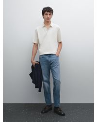 MASSIMO DUTTI - Poloshirt Aus 100 Baumwolle Mit Kurzen Ärmeln - Lyst