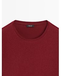 MASSIMO DUTTI - Camiseta Manga Corta Mezcla Lino - Lyst