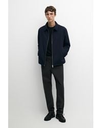 MASSIMO DUTTI - Cotton Blend Slim Fit Pants - Lyst