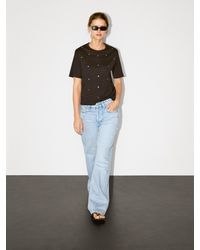 MASSIMO DUTTI Oversized T-Shirt With Eyelets in White | Lyst UK