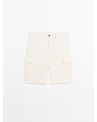 MASSIMO DUTTI - Cargo Bermuda Van Katoenmix - Lyst