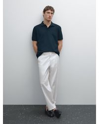 MASSIMO DUTTI - Polo Micro Estructura Piqué Algodón - Lyst