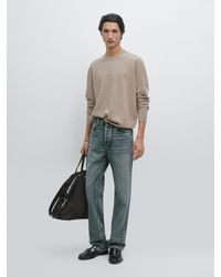 MASSIMO DUTTI - Pull Col Rond En Laine Mélangée - Lyst