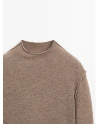 MASSIMO DUTTI - Wool Blend Knit Sweater With Mock Turtleneck - Lyst