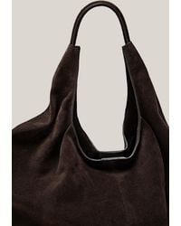 MASSIMO DUTTI - Maxi Split Suede Leather Tote Bag - Lyst