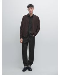 MASSIMO DUTTI - Cardigan À Col En V En Laine Mélangée - Lyst