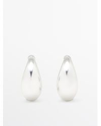 MASSIMO DUTTI - Half-Moon Hoop Earrings - Lyst
