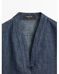 MASSIMO DUTTI - Camisa Denim Con Lino Total Look - Lyst