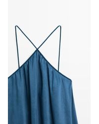 MASSIMO DUTTI - Vestido Largo Fluido Tirnates Cruzadod - Lyst
