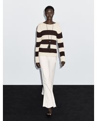 MASSIMO DUTTI - Jersey Punto Rayas 100% Algodón - Lyst