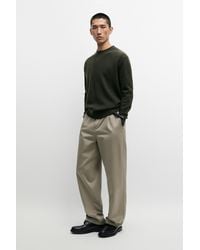 MASSIMO DUTTI - 100% Wool Knit Sweater With Round Neck - Lyst