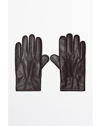 MASSIMO DUTTI - Nappa Leather Gloves - Lyst