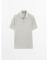 MASSIMO DUTTI - Polo Met Korte Mouw En Structuur - Lyst