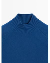 MASSIMO DUTTI - Cotton Blend Knit Sweater - Lyst