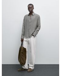 MASSIMO DUTTI - Camisa Regular Fit 100% Lino - Lyst