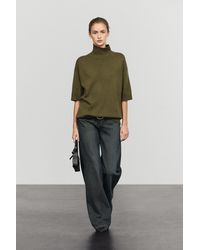 MASSIMO DUTTI - Wool-Blend Mock Turtleneck Knit Sweater - Lyst