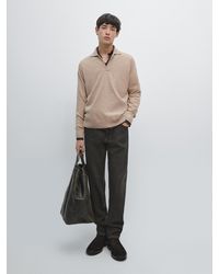 MASSIMO DUTTI - Jersey Polo Punto Cuello Pico 100% Lana - Lyst