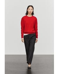 MASSIMO DUTTI - Wool Blend Knit Sweater With Round Neck - Lyst