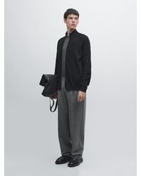 MASSIMO DUTTI - Cardigan À Manches Raglan En Coton Mélangé - Lyst