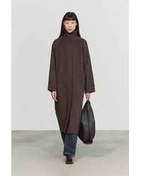 MASSIMO DUTTI - Long Melange Wool Blend Coat - Lyst