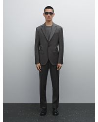 MASSIMO DUTTI - Anzugblazer Aus 100 Wolle Mit Karomuster - Lyst