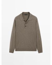 MASSIMO DUTTI - Tricot Polotrui Van Katoenmix - Lyst