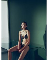 MASSIMO DUTTI - Lace Briefs With Frayed Detail - Lyst