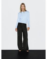 MASSIMO DUTTI - Wool Blend Knit Sweater With Crew Neck - Lyst