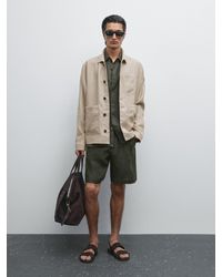 MASSIMO DUTTI - Bermuda Semi Jogger Fit 100% Lino - Lyst