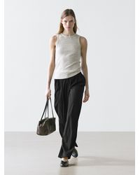 MASSIMO DUTTI - Extra Fine Wool Pleated Pants - Lyst