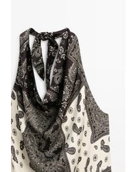 MASSIMO DUTTI - Flowing Printed Halter Top - Lyst