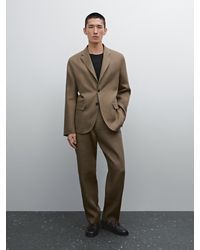 MASSIMO DUTTI - 100% Linen Suit Trousers - Lyst