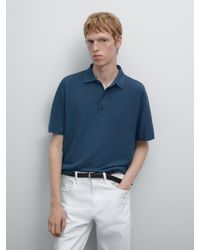 MASSIMO DUTTI - Polo A Maniche Corte Strutturata - Lyst