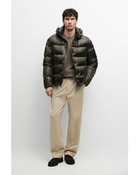 MASSIMO DUTTI - Shiny Suede Down Jacket - Lyst