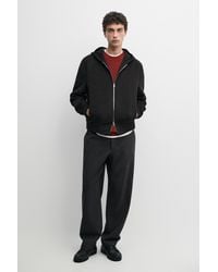 MASSIMO DUTTI - Wool Blend Double Fabric Hooded Jacket - Lyst