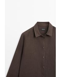 MASSIMO DUTTI - Camisa Fluida 100% Lino - Lyst