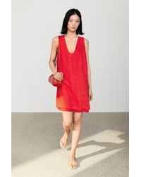 MASSIMO DUTTI - Double Fabric Mini Dress - Lyst