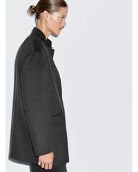 MASSIMO DUTTI - Mantel Aus Wollmischgewebe Mit Stehkragen - Lyst