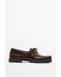 MASSIMO DUTTI - Nappa Leather Boat Shoe - Lyst