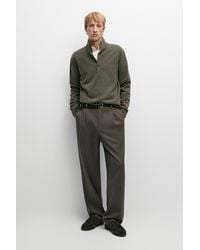 MASSIMO DUTTI - Wool Blend Mock Neck Knit Sweater - Lyst
