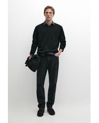 MASSIMO DUTTI - 100% Merino Wool Knit Round Neck Sweater - Lyst