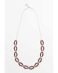 MASSIMO DUTTI - Glass Oval Link Necklace With Tortoiseshell Effect - Lyst