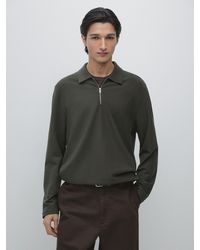 MASSIMO DUTTI - Polo Cremallera Manga Larga - Lyst